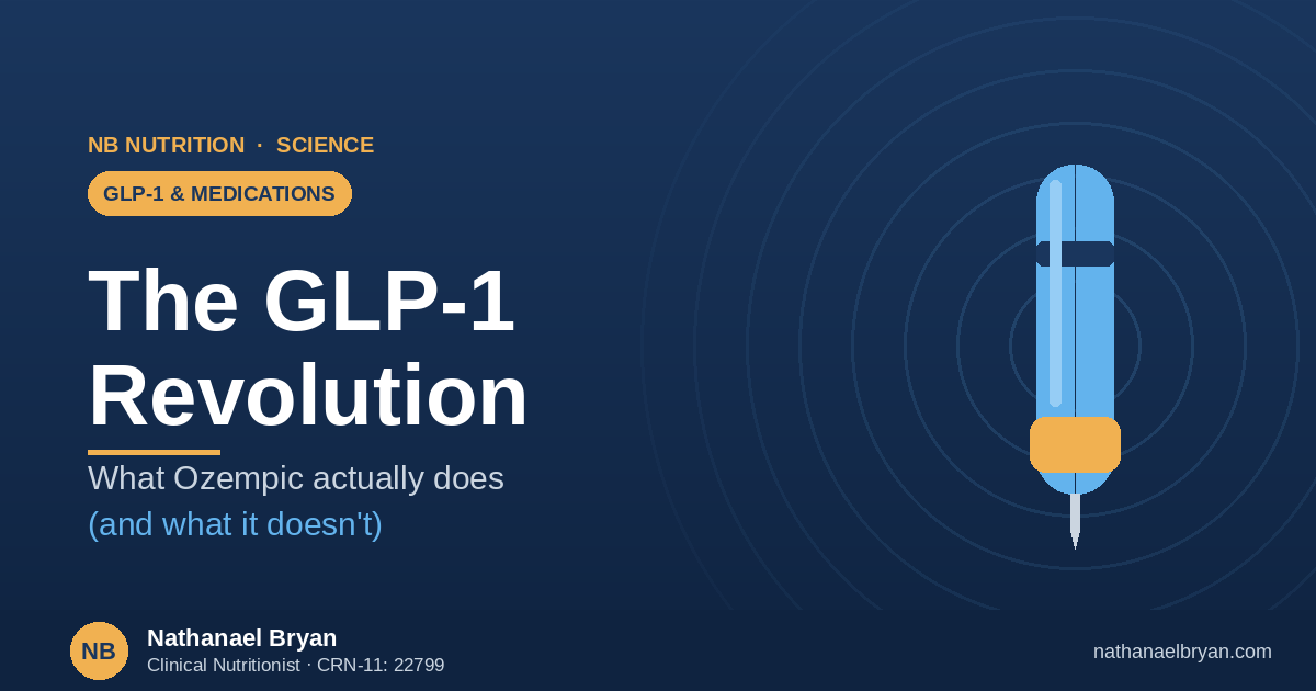 The GLP-1 Revolution - what Ozempic actually does, by nutritionist Nathanael Bryan