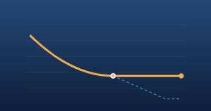 Weight loss curve dropping then flattening into a plateau